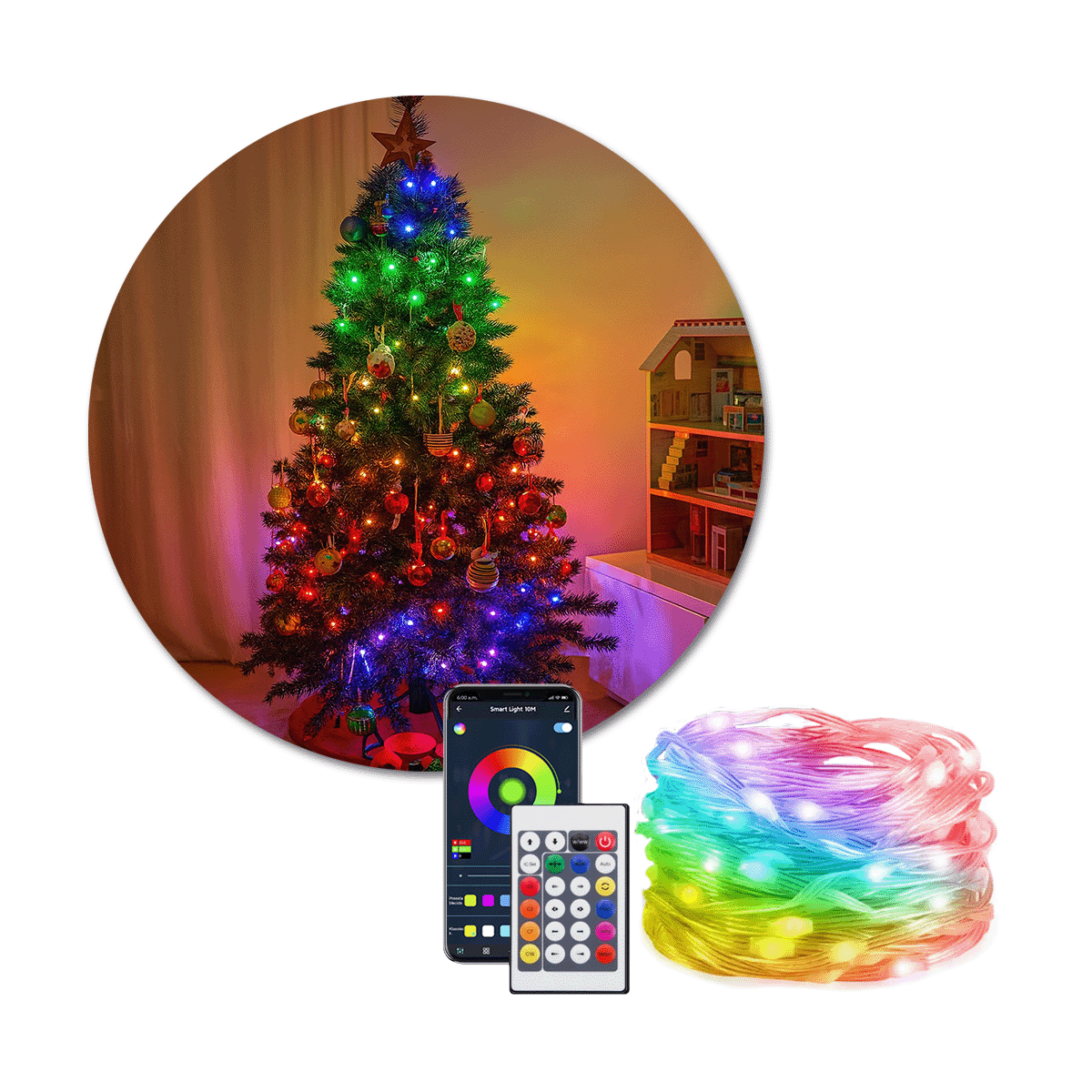 🎄 Luz LED Lineal Inteligente RGB 10 Metros APP