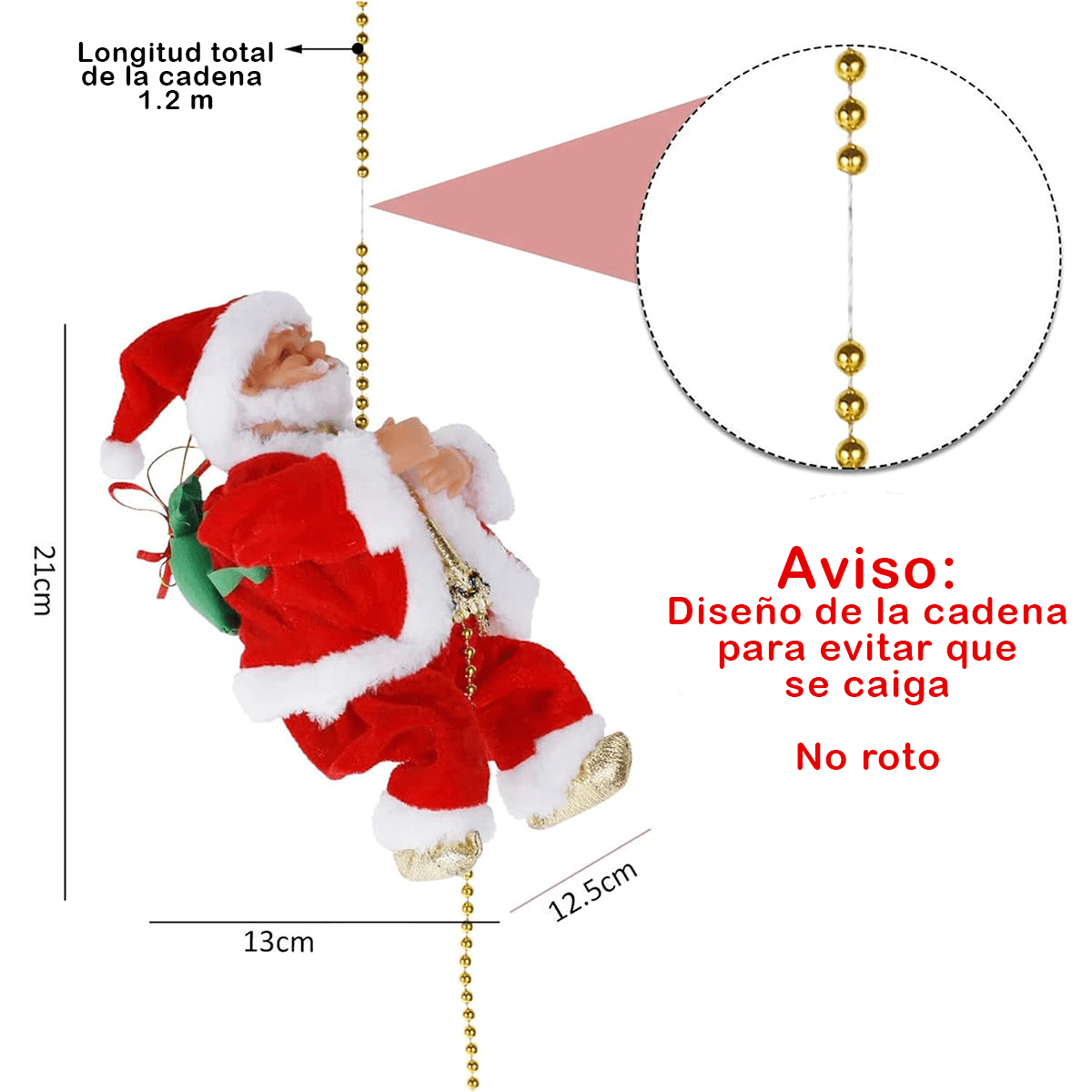 🎄 ¡El Adorno Más Mágico del Año! Papá Noel Escalador con Movimiento Real 🎁