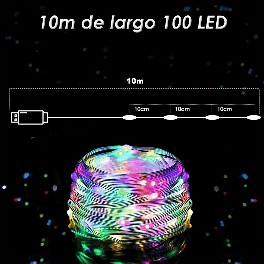 🎄 Luz LED Lineal Inteligente RGB 10 Metros APP