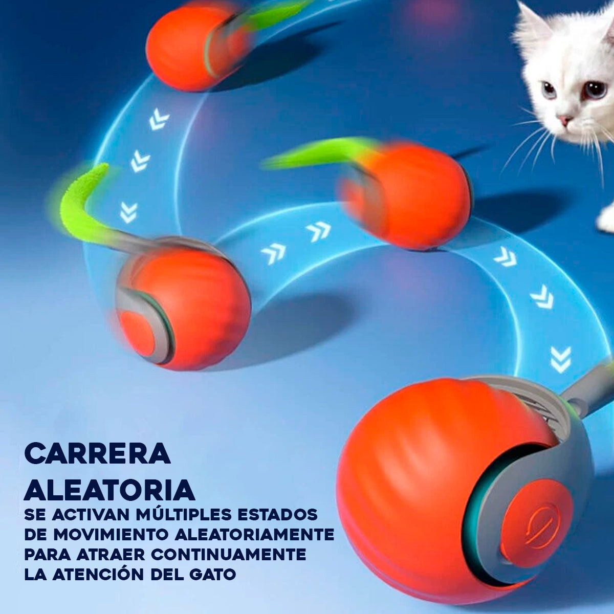 Juguete Interactivo Para Gatos Recargable Pelota Automática 490-181