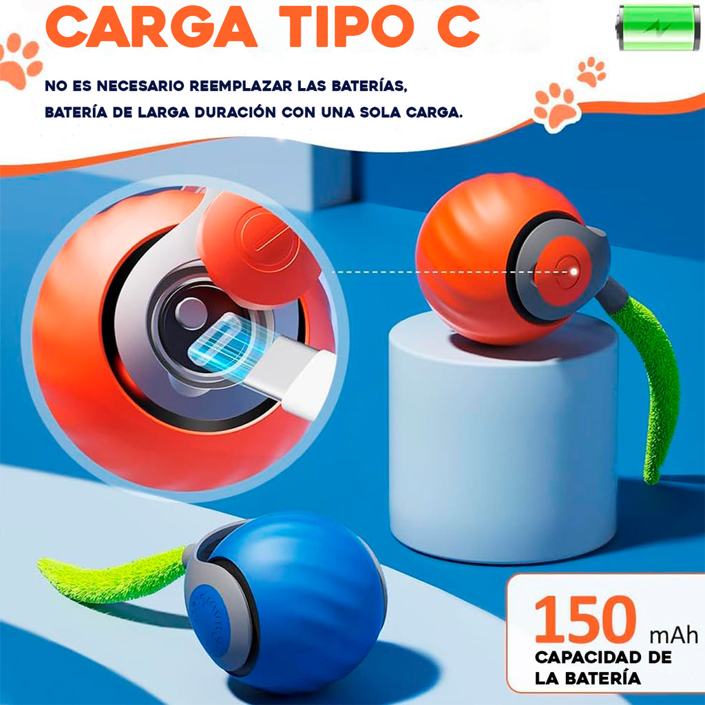 Juguete Interactivo Para Gatos Recargable Pelota Automática 490-181