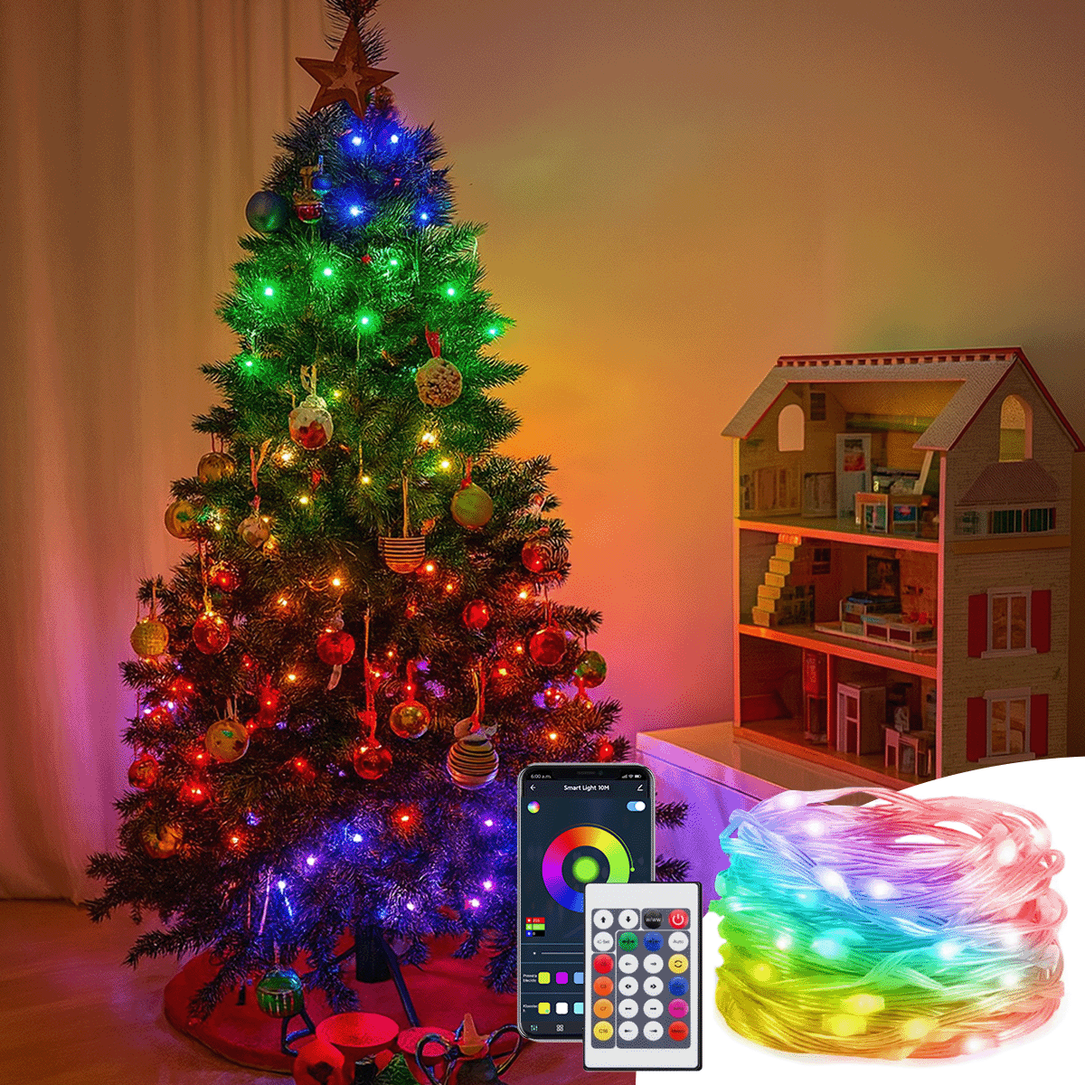 🎄 Luz LED Lineal Inteligente RGB 10 Metros APP