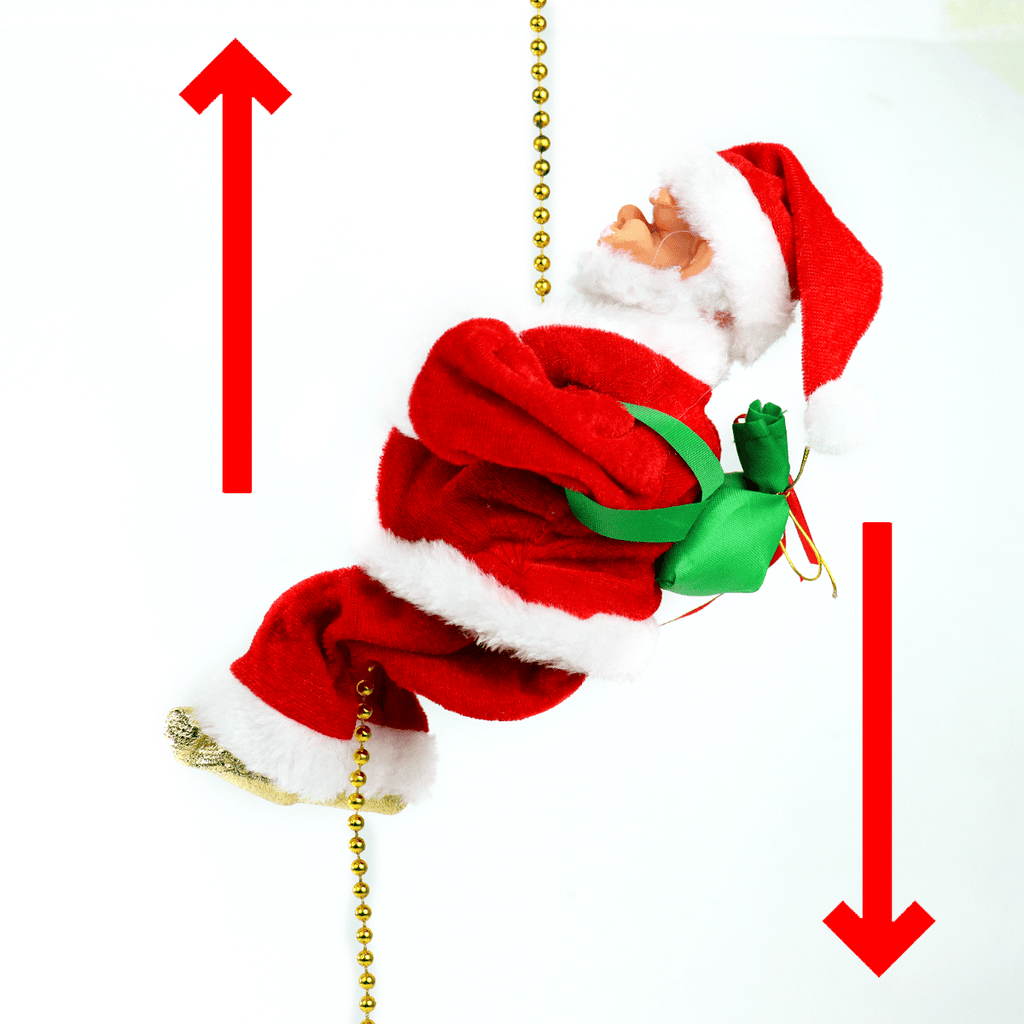 🎄 ¡El Adorno Más Mágico del Año! Papá Noel Escalador con Movimiento Real 🎁